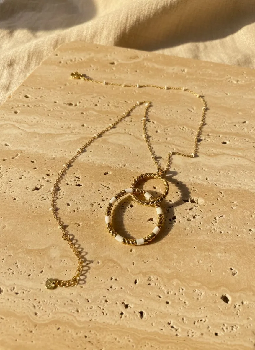 Collier double cercle AVA